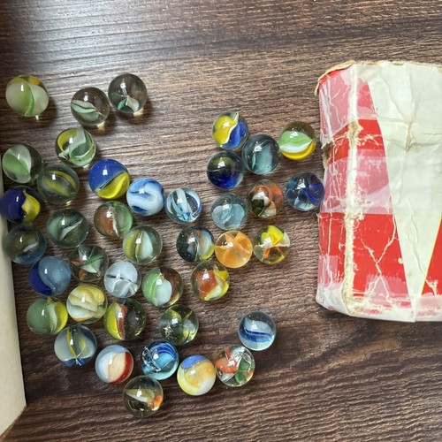 Vintage 1967 Kerplunk Game By Ideal Original Box Cats Eye Marbles and Sticks - Picture 9 of 11