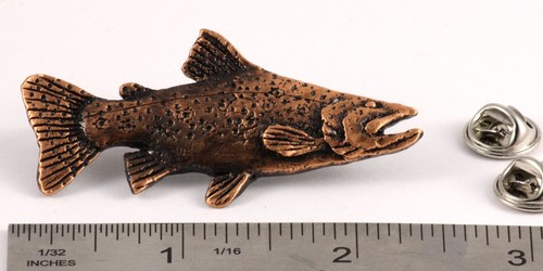 Trucha marrón, alfiler de pescado realista, estaño, solapa F008 2 1/4", imán, regalo de pesca - Imagen 12 de 62