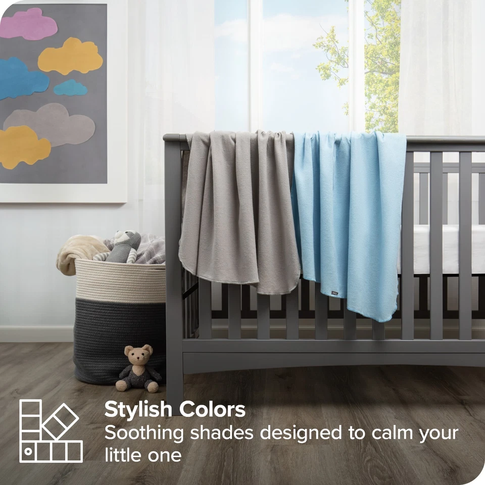 Manta receptora de franela, franela 100 % algodón, paquete de 6 de Bare Home Foto 3 de 4