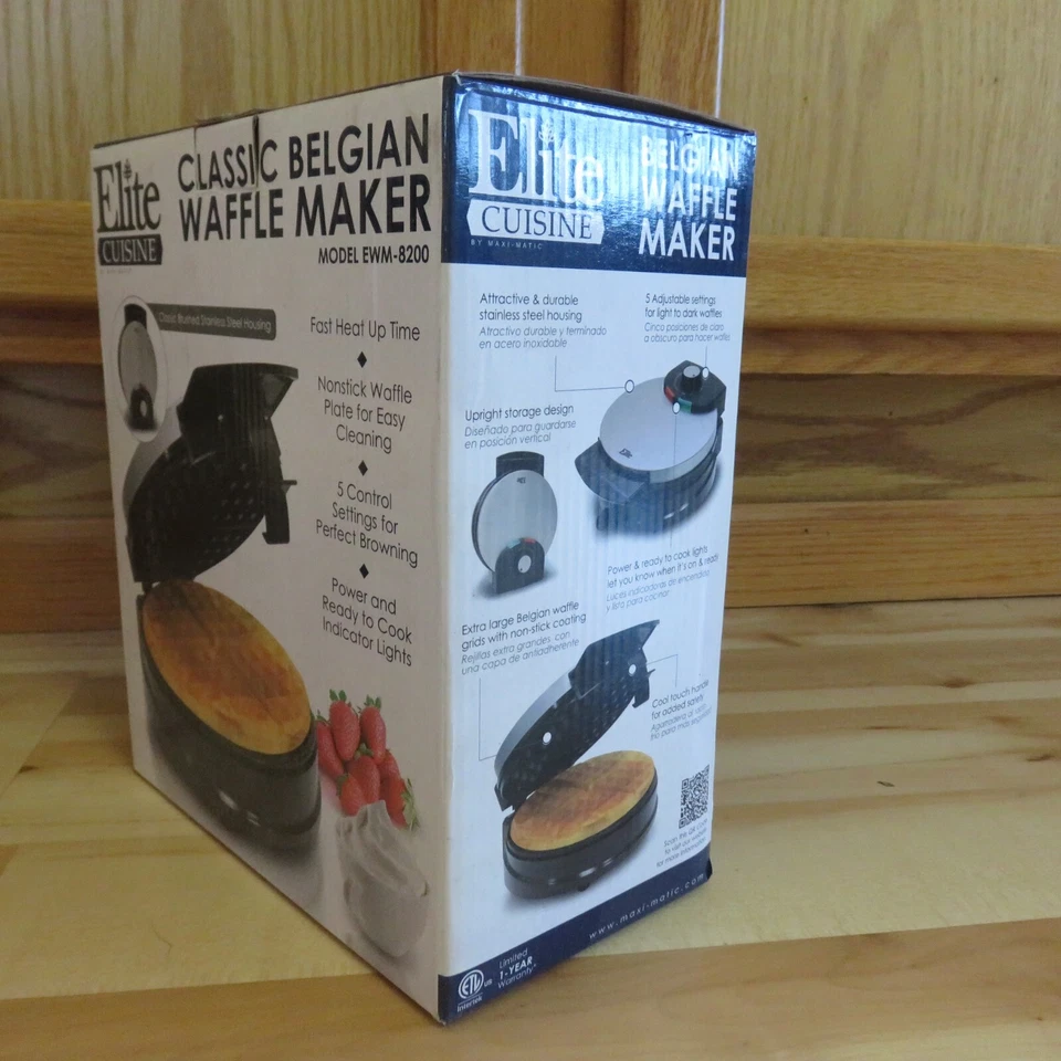 COFRERA BELGA BELGA redonda Elite-Cuisine antiadherente (EWM-8200) calentamiento rápido, NUEVA Foto 3 de 4