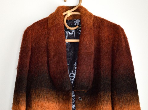 Desigual Christian Lacroix Ombre Coat Size 44 Alpaca Wool Blend Overcoat - Picture 2 of 12
