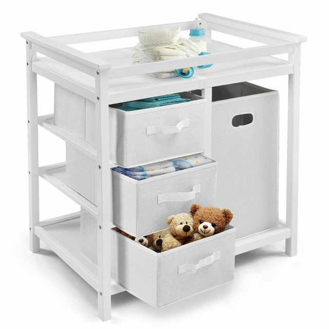 baby changing table with hamper