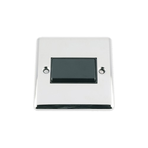 Full Range (SCHWARZ) Poliert Chrom Klassische Steckdosen Lichtschalter Dimmer  - Bild 33 von 50