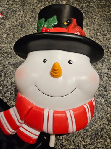 Blow Mold Snowman Christmas Tree Topper 2023 Cracker Barrel New In Box Light Up - Picture 1 of 7