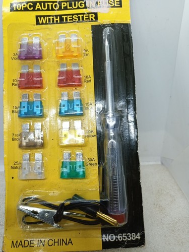 Herramienta probadora de circuitos de batería automotriz y fusibles de 10 cuchillas coche bicicleta camión 12V 24V - Imagen 4 de 6