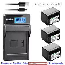 Kastar Battery LCD Charger for Canon BP-727 CG-700 Canon LEGRIA HF M56 Camera