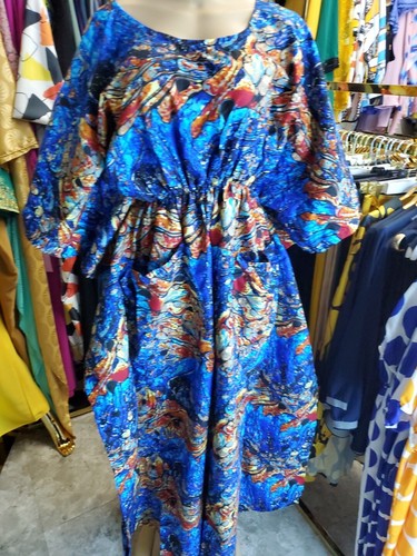 African Casual Ankara Cotton Nigerian Kaftan Bubu Dress Simple Style - Picture 5 of 11