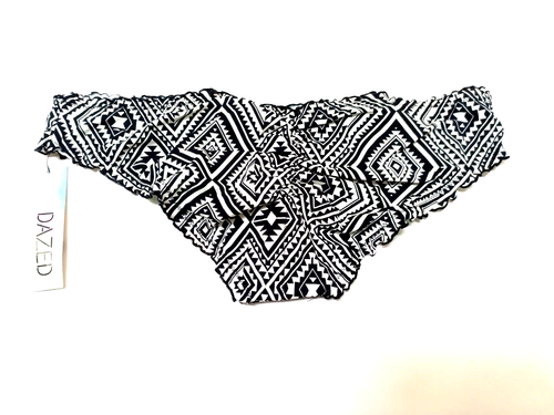 SUNDAZED Women's Mermaid Ruffled Cheeky Bikini Bottoms, Black, Size XL - 第 2/2 張圖片