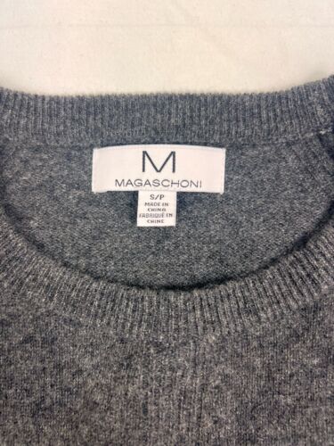 Suéter Hombre Magaschoni 100% Cachemira Suéter Cuello Redondo S Gris Jaspeado - Imagen 3 de 8