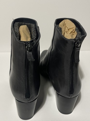 Homers Artisan Size 43 Women’s Booties Boots Ankle Black Leather New Size 11 US - Picture 8 of 11