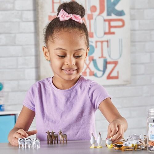 Unique 60-Piece Toddler Farm Animal Set - Perfect for Counting and Sorting - Picture 4 of 10