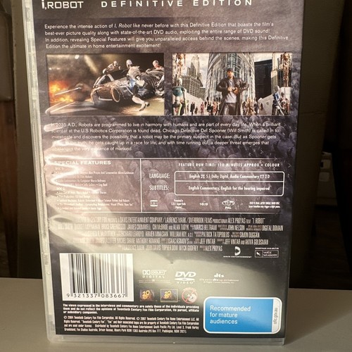 I Robot DVD 2004 Wll Smith - Afbeelding 3 van 4