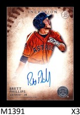 1-2015 BOWMAN INCEPTION AUTO BRETT PHILLIPS ROYALS QTY
