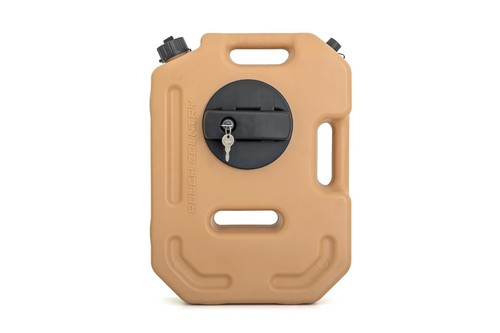 ROUGH COUNTRY Flat Fluid Container TAN Lockable Mount 10 Liter Overland UTV 4x4 - Picture 2 of 3