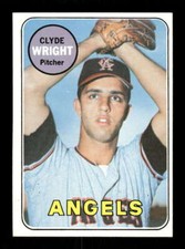 1969 Topps Baseball 583 Clyde Wright EX to EXMT BXCP40