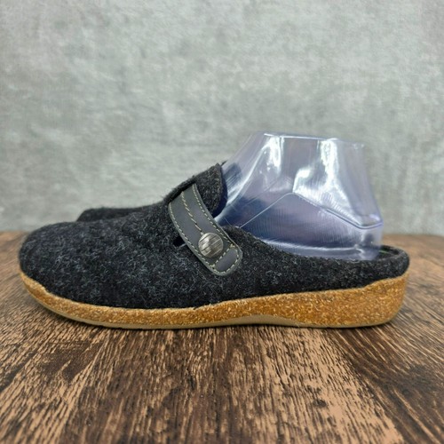 Earth Spirit Clogs Mules 8 Dark Grey Slip On Comfort Casual Boho Cork Slippers - Picture 8 of 13