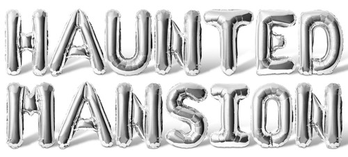 HAUNTED MANSION Letter Balloon Banner - DIY Halloween Party Supply Decorations - Picture 41 of 55