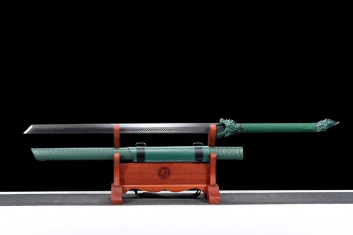 47''Green Wolf Broadsword 1095 Carbon Steel Functional Sword Chinese Tang Dao - Picture 9 of 10
