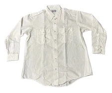 Industrial Guard Long Sleeves White Uniform Work Shirt w/ Pockets Red Kap Brand