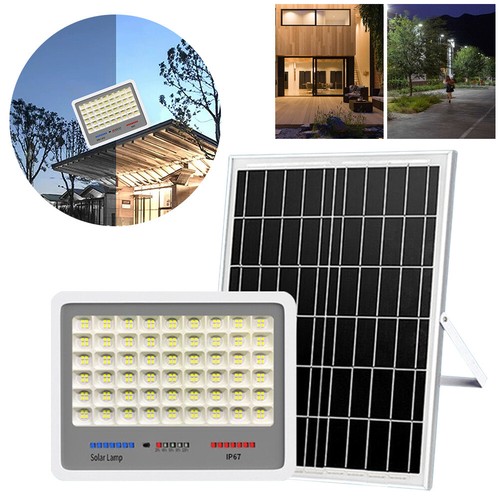 300W Solar Powered LED Flood Light Auto-On Timing for Garden Courtyard