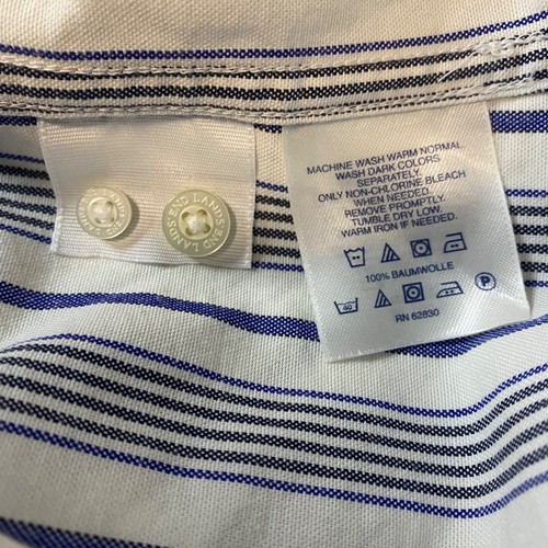 Lands End San Rigger Oxford Hombre Rayas Abotonadas Mangas Largas Talla M 15-15. - Imagen 12 de 17