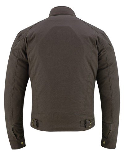 Warrior Motorcycle Waxed Cotton Shirt Style CE Armour Waterproof Biker Jacket - Picture 12 of 37