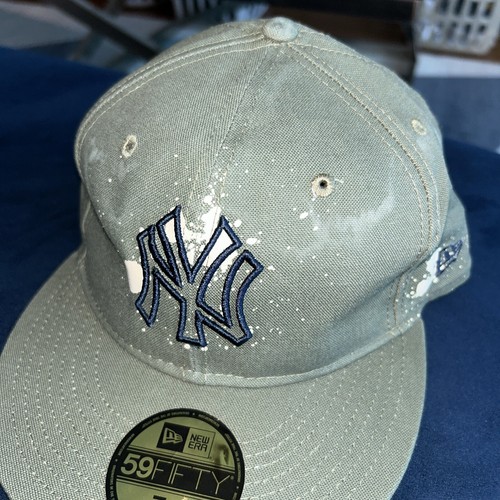 New York Yankees New Era Splatter 59FIFTY Sombrero Ajustado 7 3/8 Olive Painters Tela - Imagen 15 de 23