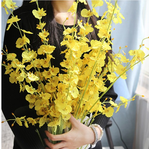 Artificial Silk Flower Orchid Dancing-lady Orchid Wedding Party Home Decoration - Picture 12 of 20