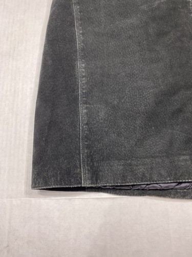 Knight's Bridge Men's M Quilt Jacket Black Leather Zip Collared Winter Pockets - Picture 10 of 10