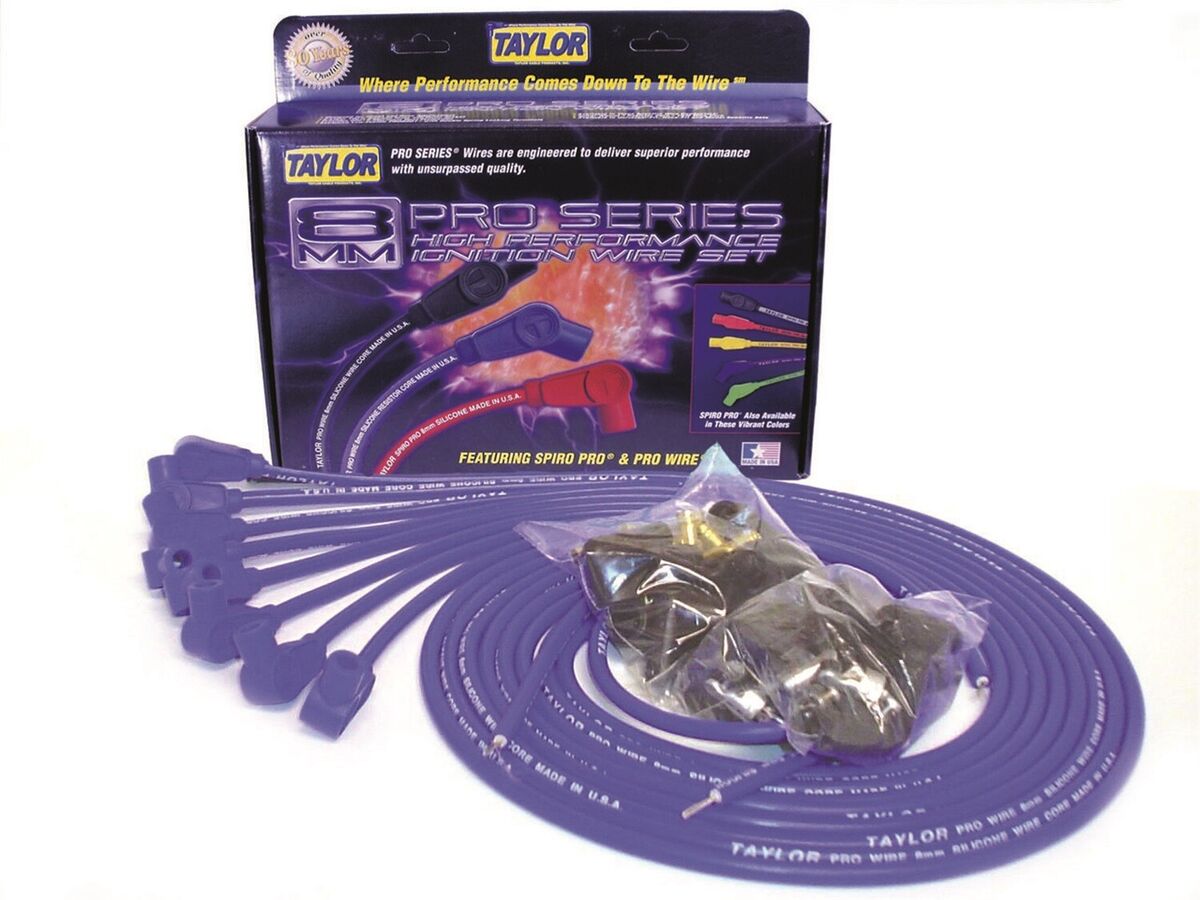 Taylor Cable Spark Plug Wire Set 8mm Pro Wire 90-Degree 70650 Taylor Cable Spark Plug Wire Set 8mm Pro Wire 90-Degree 70650
