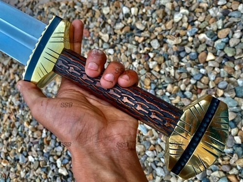 Hand Forged High Carbon Steel Viking Mini Sword Battle Ready Medieval Sword - Picture 9 of 13