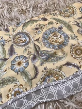 Traditions By Waverly FLORAL MEDALLION GOLD YELLOW Valance 50”x17” (1) Wavy