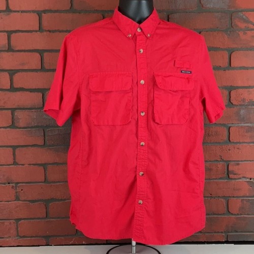 Field & Stream Red Men's Button Down Medium Outdoor Gorp Core Heritage Classic