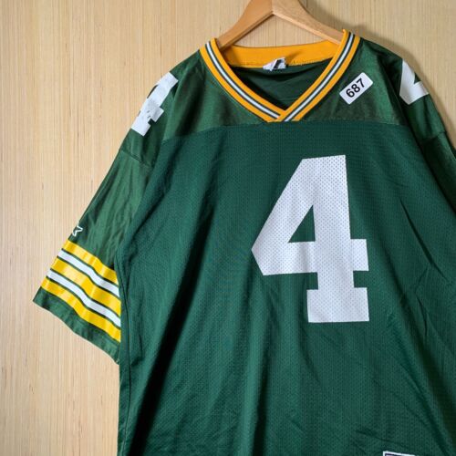 Vintage Green Bay Packers Erwachsene Größe XL Grün Kurzarm Herren Brett Favre 90er - Bild 2 von 14