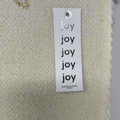 Magaschoni Home 50x60" Throw Blanket Deer & Snowflakes Beige/Cream/Gold - Picture 7 of 9