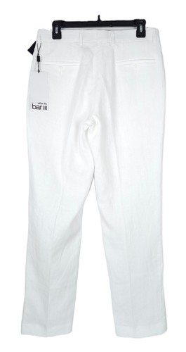 Bar III Men's Slim-Fit 100% Linen 2-Piece Suit White Solid 38R 30x30 NWT - Picture 10 of 13