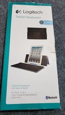 Logitech Bluetooth Wireless Tablet Keyboard 920-003676 W/Pouch Stand for iPad