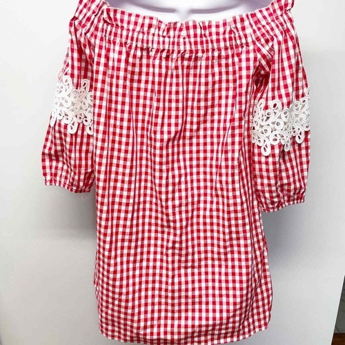 Romeo + Juliet Couture Gingham Red Dress NWT Size Medium - Picture 3 of 12