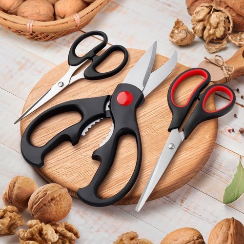 Kitchen Shears Set - QtoiKce Kitchen Scissors 3 Pack All Purpose Poultry Shears - Picture 6 of 6