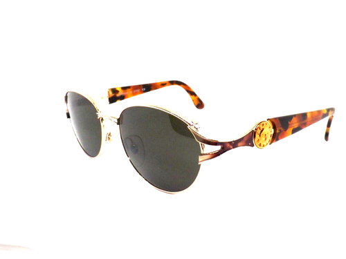 Lunettes de Soleil Homme Vintage Âge 90 Femme Made IN Italy Métal Or Le Club - Photo 4 sur 6