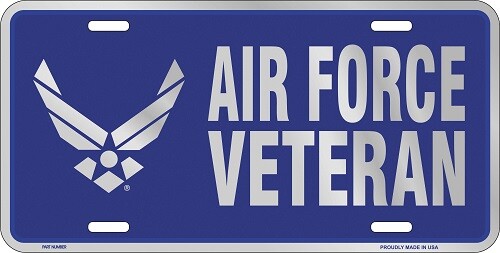 Air Force Veteran Embossed Metal License Plate - Picture 1 of 1