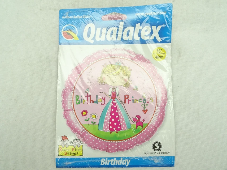 Paquete de 3 globos de papel aluminio princesa cumpleaños 18" redondos TF Foto 3 de 4