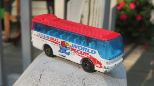 VTG 1986 Matchbox Ikarus Coach Bus ~ World Cup Tour Bus ~ 1:140 ~ Soccer - Picture 1 of 5