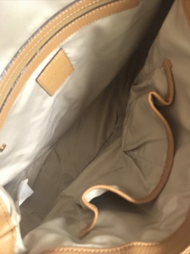 Isaac Mizrahi Leather Logo Hobo/Handbag "Shirley" Camel Brown, MSRP $298, NEW - Picture 8 of 10