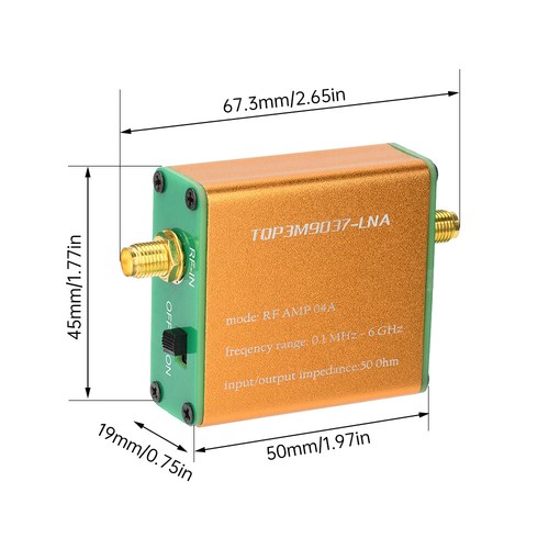 Amplificador de bajo ruido RF AMP 0,1 MHz-6 GHz TQP3M9037-LNA RF módulo amplificador SMA - Imagen 12 de 24