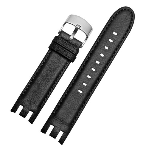 Steel Buckle Watch Strap For Swatch Yrs403 412 402g Curved Notched Watches - Picture 15 of 18