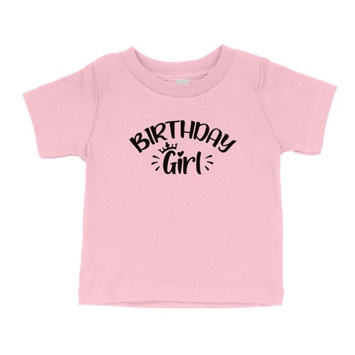 Toddler Kids Youth T-Shirt Birthday Girl Shirt Crown Happy Birthday Round Neck - Picture 1 of 17