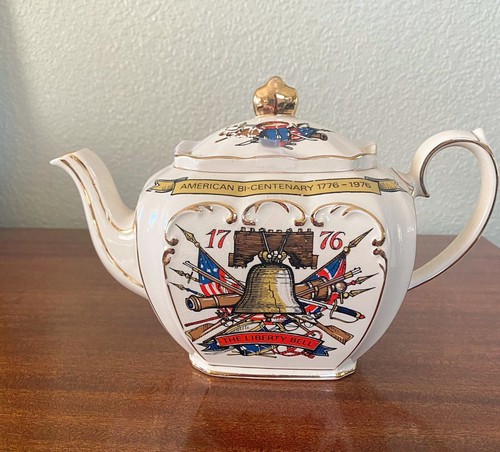 Sadler TheLiberty Bell Cube Teapot American BI-Centenary 1776-1976 Independence - Picture 5 of 24
