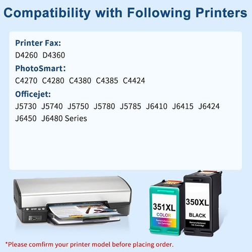 ✅ CARTUCCIA COMPATIBILE PER HP 350 XL NERO DESKJET D4260 PHOTOSMART OFFICEJET ✅ - Foto 2 di 3