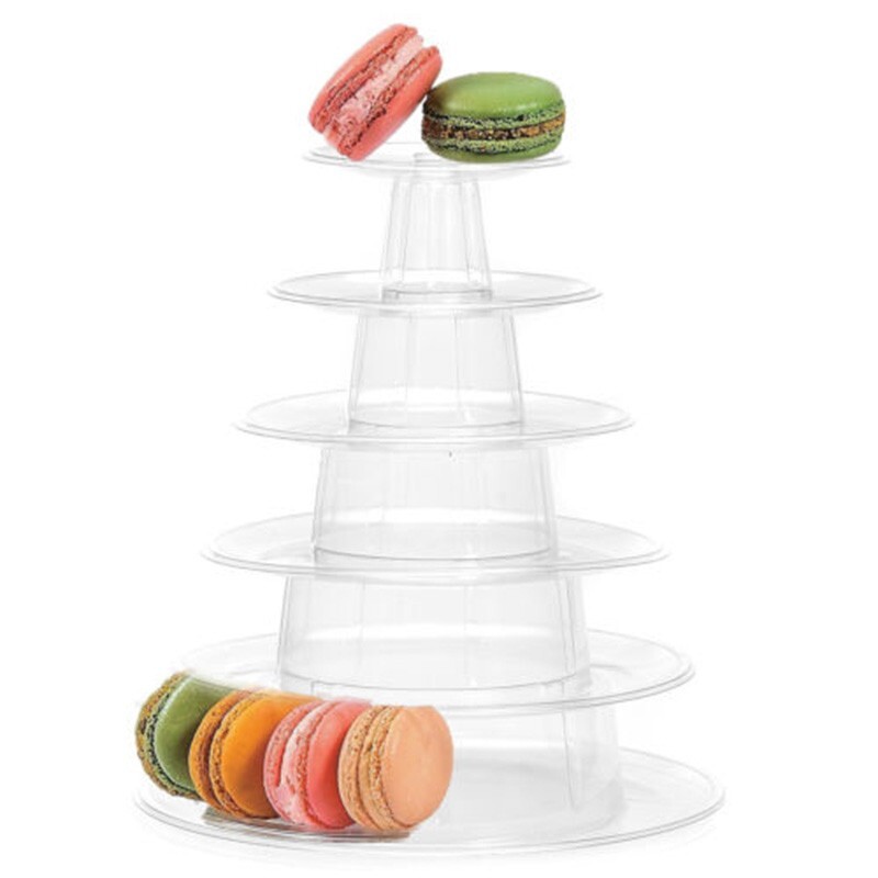 6 TierS Macaron Cake Tower Display Round Stand Rack Birthday & Wedding Party UK - Picture 7 of 19
